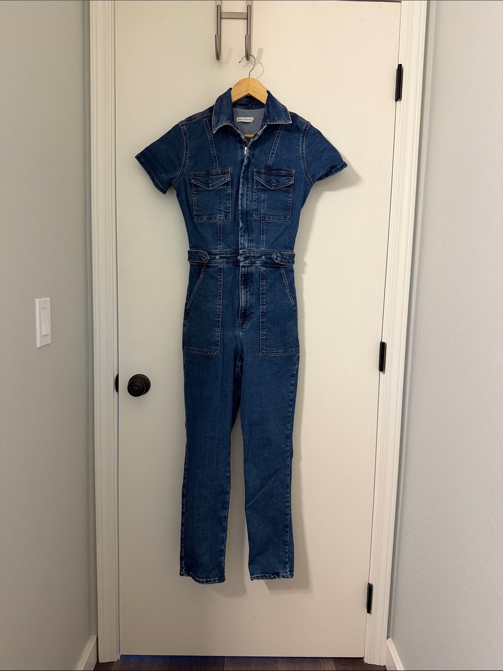 Good American Dark Blue Denim Jumpsuit